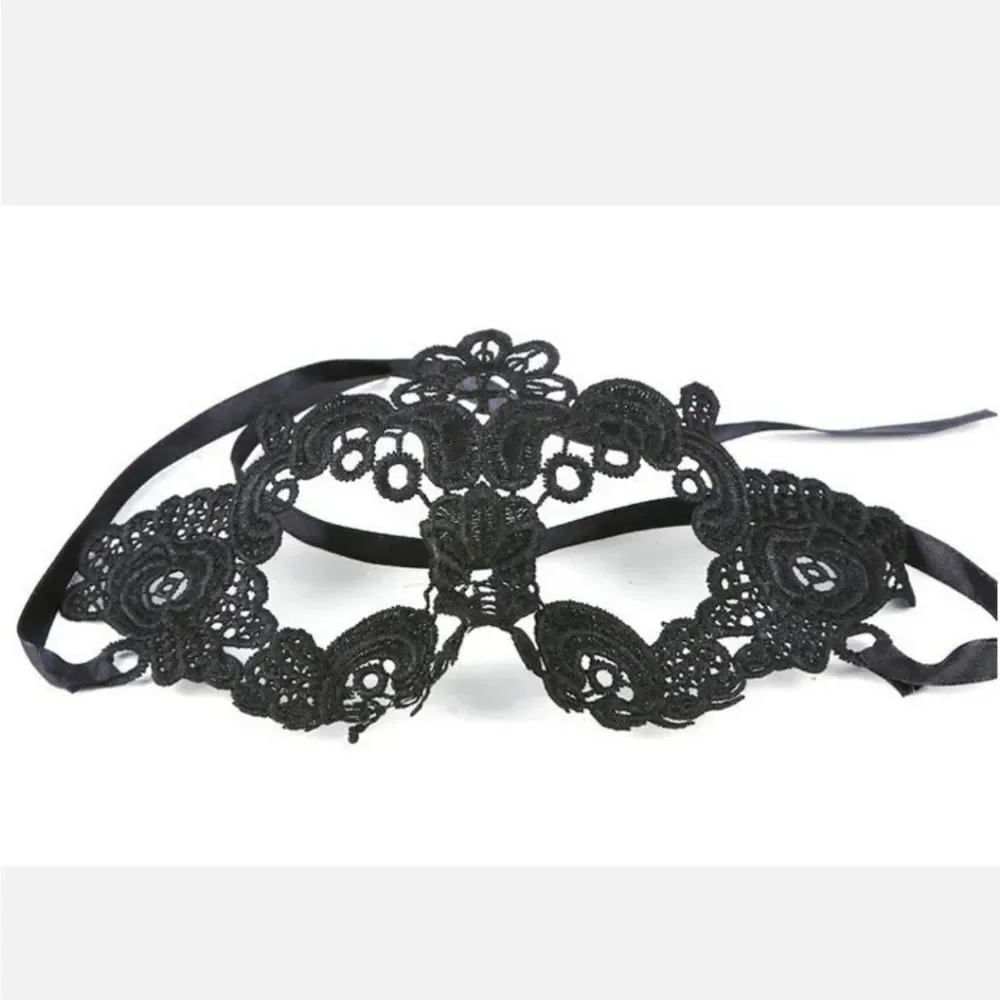 Sexy Women Lady Girl Black Lace Eye Mask for Halloween Masquerade Party US